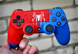 Sony DualShock 4 Кастомизированный Человек паук ( Белое Лого) Беспроводной джойстик PS4