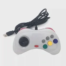 🛍 Классический игровой USB контроллер для Sega Saturn, USB, проводной игровой контроллер, геймпад, джойстик для системы Saturn, черныйбелый