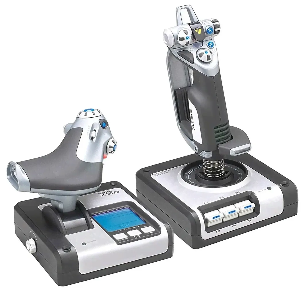 Джойстик Logitech G Saitek X52 Flight Control System черный/белый USB виброотдача