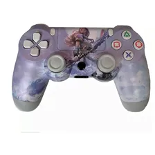 Джойстик беспроводной / Bluetooth / Геймпад для PlayStation 4 с принтом / PS4 horizont серый