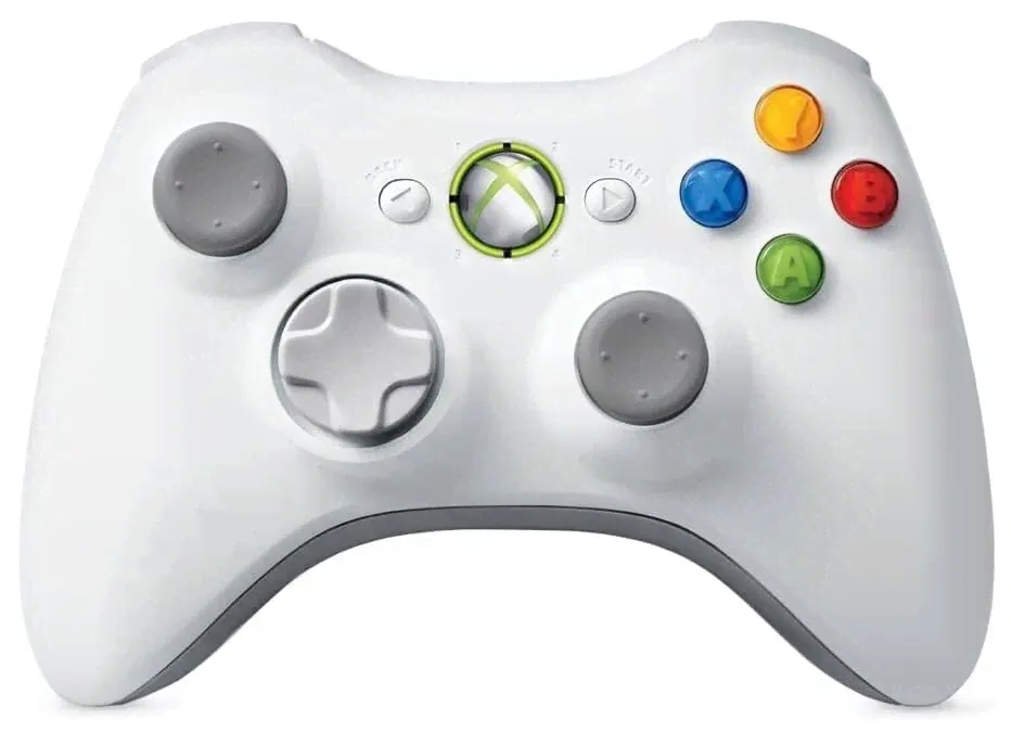 Джойстик беспроводной Xbox 360 Slim белый (White)-0
