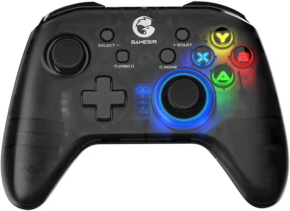 GameSir T4 Pro Беспроводной игровой контроллер, Dual Shock USB Bluetooth, полупрозрачная светодиодная подсветка, джойстик для мобильного геймпада для
