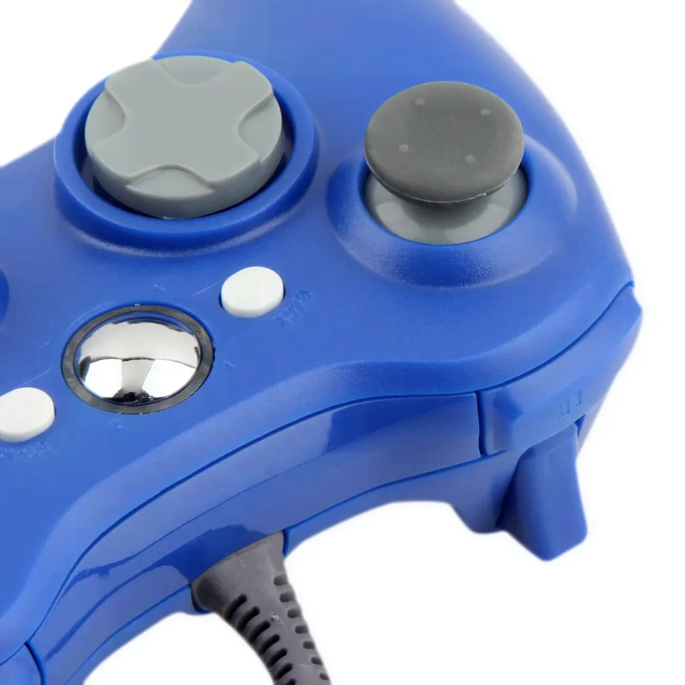 Джойстик Xbox 360 проводной (синий)-0