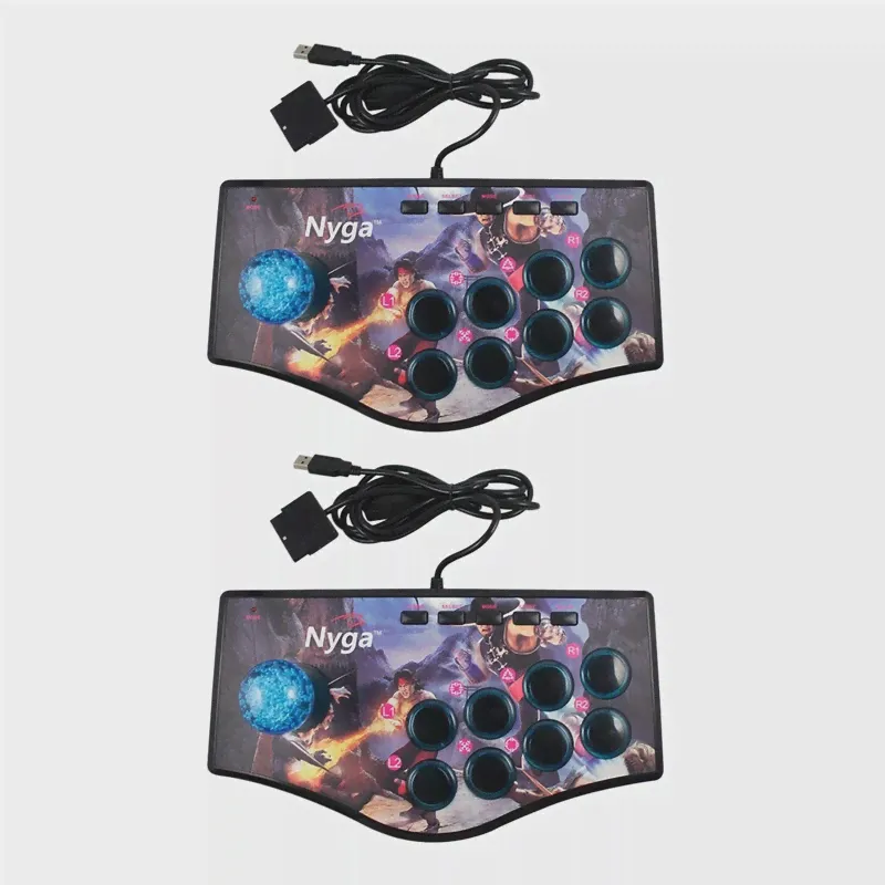 2X Ретро Аркадный Игровой Джойстик USB-джойстик для Ps2/Ps3/ПК/Android Smart Tv, Встроенный вибрационный джойстик (№ A)
