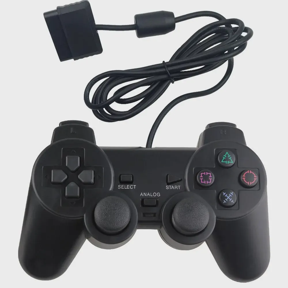 Геймпад проводной Wired Controller джойстик для PS2 / PS1, Проводной, черный
