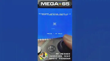 Test a 9 Pin DIN Connector Joystick on a MEGA65 using BASIC