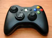 Джойстик Xbox 360 Slim беспроводной (черный, оригинал)