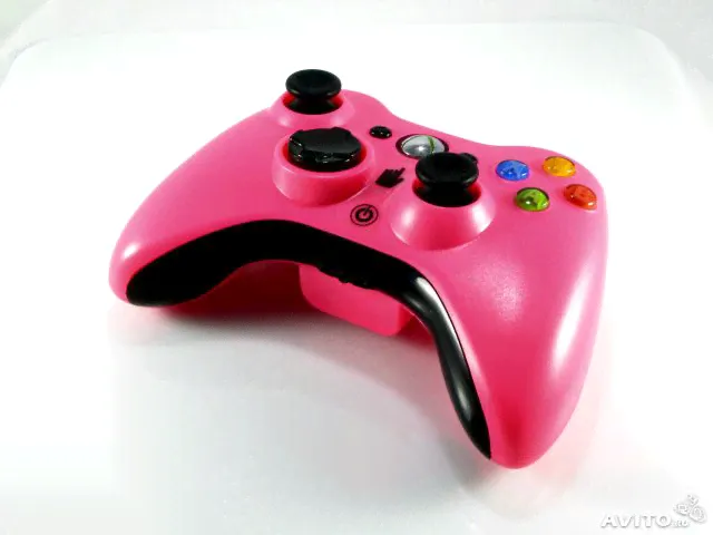 Джойстик Xbox 360 беспроводной (розовый)-1