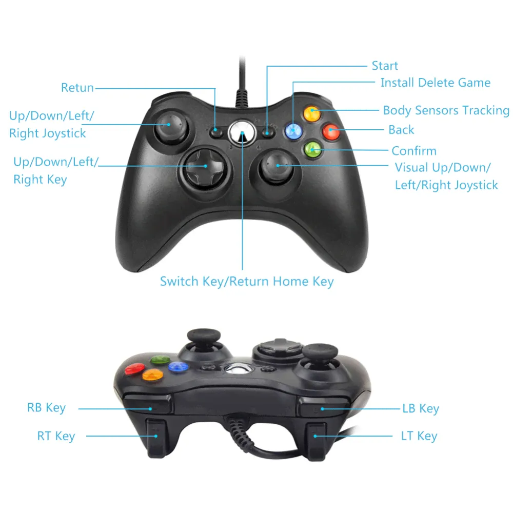 Проводной Геймпад Джойстик XBox 360-1