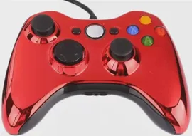 Джойстик проводной Controller для PC Xbox 360 (Chrome Red) (Хромированный красный)