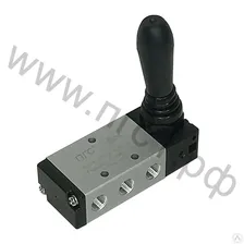 Пневмораспределитель 5/2 4H210-08-L (M) (1/4") с ручным управлением джойстик с фиксацией ПГС